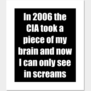 CIA Took a Piece of My Brain Posters and Art